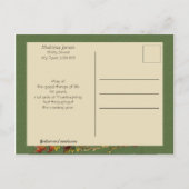 ヴィンテージハーベストオールドランシンサンクスギビング ポストカード (裏面)