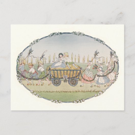 ヴィンテージハーベストカートby H. Willebeek Le Mair ポストカード (正面)