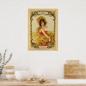 ヴィンテージハーベストガール ポスター (キッチン)