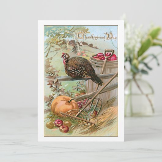 ヴィンテージハーベストシーンとトルコとカボチャ シーズンカード (スタンド正面)