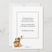 ヴィンテージハーベストシーンとトルコとカボチャ シーズンカード (裏面)