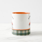 ヴィンテージハーベスト·トラック·パンプキパーソナライズされたン ツートーンマグカップ (中央)