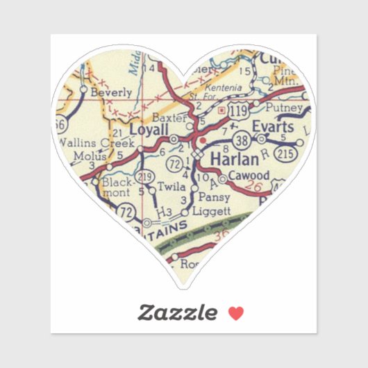 ヴィンテージハーランKYマップ シール (シート)