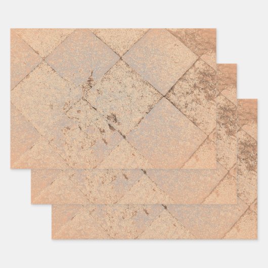 ヴィンテージハーレインスパイアキン光セピア古いテクスチャ ラッピングペーパーシート (セット)