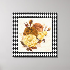 ヴィンテージハーレクインガーデンバラ キャンバスプリント