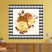 ヴィンテージハーレクインガーデンバラ キャンバスプリント (インサイチュ (リビング))