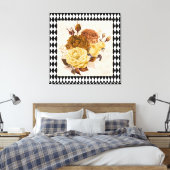 ヴィンテージハーレクインガーデンバラ キャンバスプリント (インサイチュ (寝室))