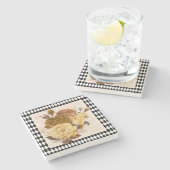 ヴィンテージハーレクインガーデンバラ ストーンコースター (横)