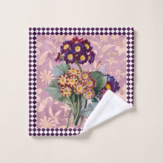ヴィンテージハーレクインガーデンフラワーパネル ウォッシュタオル (ウォッシュタオル)