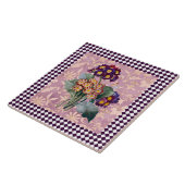 ヴィンテージハーレクインガーデンフラワーパネル タイル (側面)