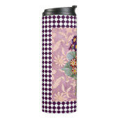 ヴィンテージハーレクインガーデンフラワーパネル タンブラー (回転左)