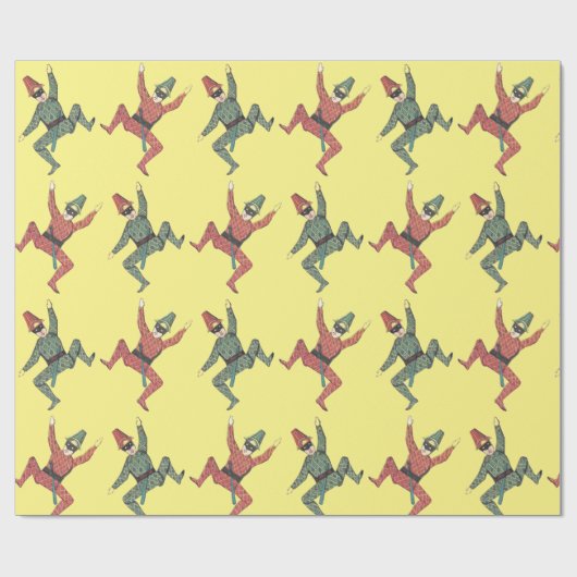 ヴィンテージハーレクインコートジェスターズ転倒パーティー ラッピングペーパー (フラット)