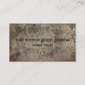 ヴィンテージハーレクインセピアブラウンブラックグランジテクスチャ 名刺 (正面)