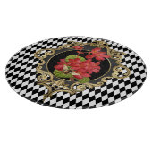 ヴィンテージハーレクインレッドベゴニアス カッティングボード (角)