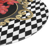 ヴィンテージハーレクインレッドベゴニアス カッティングボード (角)