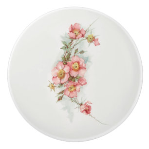 ヴィンテージハ色彩の鮮やかンドスタイルワイルドバラ セラミックノブ