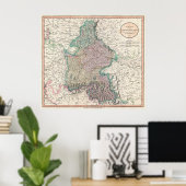 ヴィンテージバイエルンの地図(1799) ポスター (ホームオフィス)