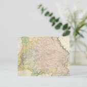 ヴィンテージバイエルンの地図（1814年） ポストカード (スタンド正面)