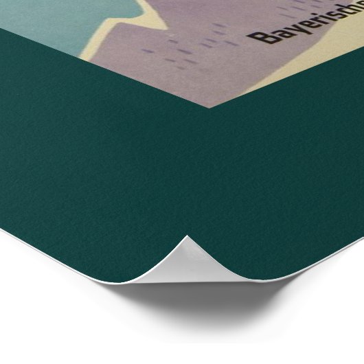 ヴィンテージバイエルンアルプス旅行ポスター ポスター (角)