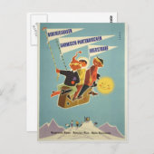 ヴィンテージバイエルンアルプスBerchtesgadenドイツ旅行 ポストカード (正面/裏面)