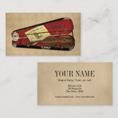 ヴィンテージバイオリンイラストレーション 名刺 (正面/裏面)