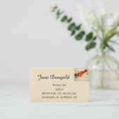 ヴィンテージバイオリンミュージシャン音楽ビジネスカード 名刺 (スタンド正面)