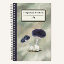 ヴィンテージバイオレットウェブキャップマッシュルームパーソナライズされたコンプ