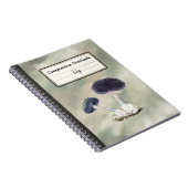 ヴィンテージバイオレットウェブキャップマッシュルームパーソナライズされたコンプ ノートブック (右側)