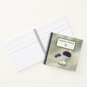 ヴィンテージバイオレットウェブキャップマッシュルームパーソナライズされたコンプ ノートブック (内部)