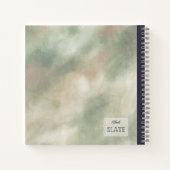 ヴィンテージバイオレットウェブキャップマッシュルームパーソナライズされたコンプ ノートブック (裏面)