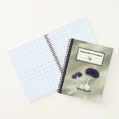 ヴィンテージバイオレットウェブキャップマッシュルームパーソナライズされたコンプ ノートブック (内部)