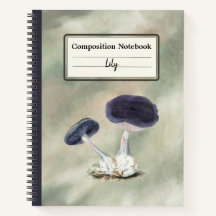 ヴィンテージバイオレットウェブキャップマッシュルームパーソナライズされたコンプ