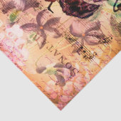 ヴィンテージバイオレットバタフライエフェメラデクページ 薄葉紙 (詳細)