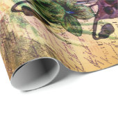 ヴィンテージバイオレットバタフライエフエメラデコップティッス ラッピングペーパー (ロールコーナー)