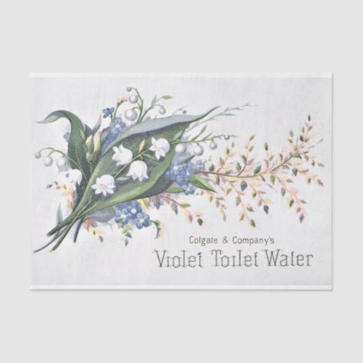 ヴィンテージバイオレットフローラアドエフエマデクページ紙 薄葉紙 (正面)