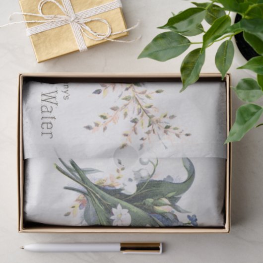 ヴィンテージバイオレットフローラアドエフエマデクページ紙 薄葉紙 (ギフト)