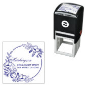 ヴィンテージバイオレット手書きリース差出人住所 セルフインキングスタンプ (インサイチュ)