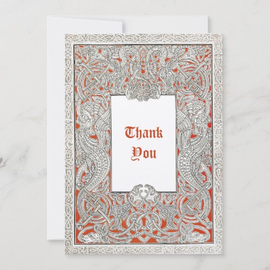 ヴィンテージバイキングケルト・ドラゴン サンキューカード (正面)