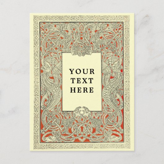 ヴィンテージバイキングケルト・ドラゴン ポストカード (正面)