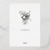 ヴィンテージバイキングドラゴンノッ縁ど結婚トの 箔招待状 (裏面)