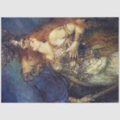 ヴィンテージバイキング女性デコページティッシュペーパー 薄葉紙 (正面)