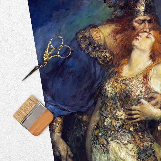 ヴィンテージバイキング女性デコページティッシュペーパー 薄葉紙