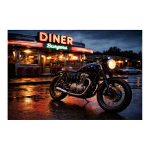 ヴィンテージバイクとアメリカンダイナー
