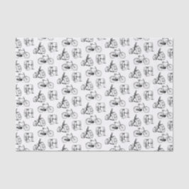 ヴィンテージバイクとトリシクルエレガントレトロベロ 薄葉紙