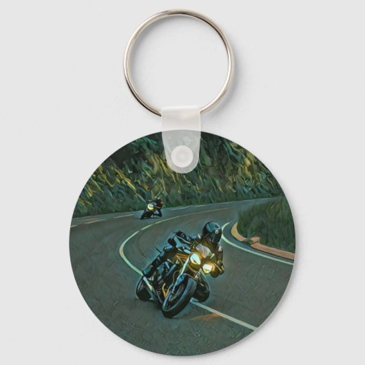 ヴィンテージバイクのアートワーク キーホルダー (正面)