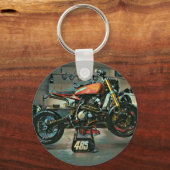 ヴィンテージバイクのアートワーク キーホルダー (正面)