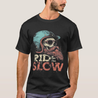 ヴィンテージバイクのスローライド グラフィックTシャツ Tシャツ