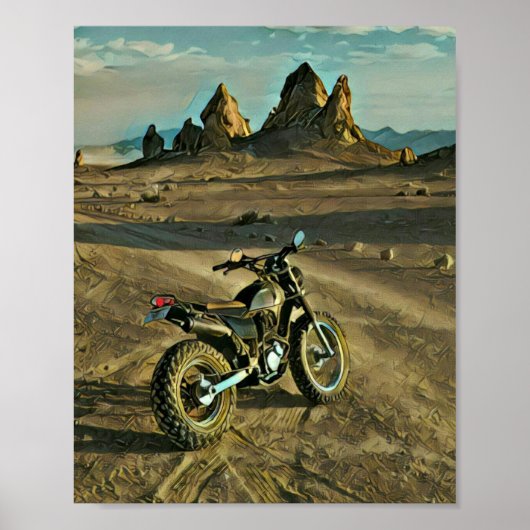 ヴィンテージバイクの誕生日プレゼント ポスター (正面)