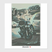 ヴィンテージバイクの贈り物 シール (シート)