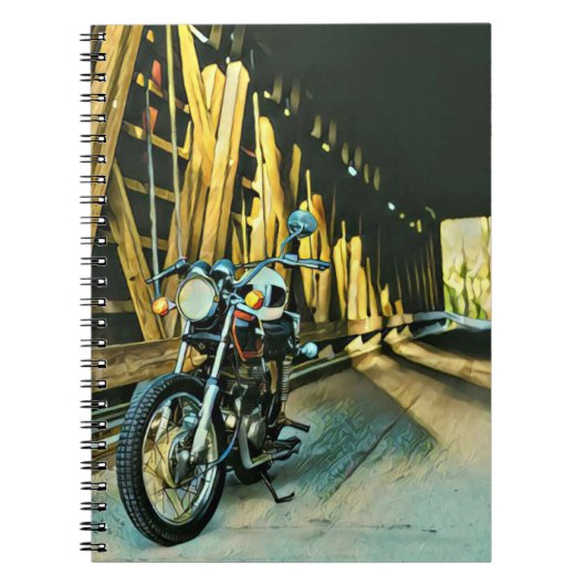 ヴィンテージバイクの贈り物 ノートブック (正面)